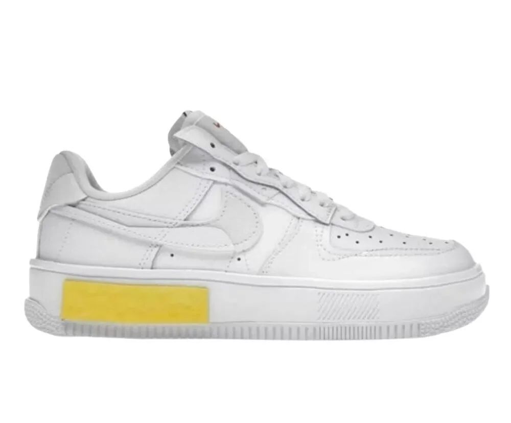 NIKE Air Force 1 Low Fontanka 'Summit White Opti Yellow' Sneakers Size W11/M9.5